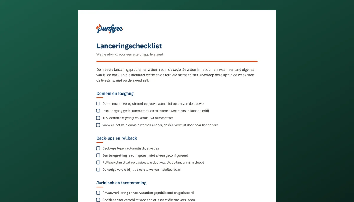 Lanceringschecklist