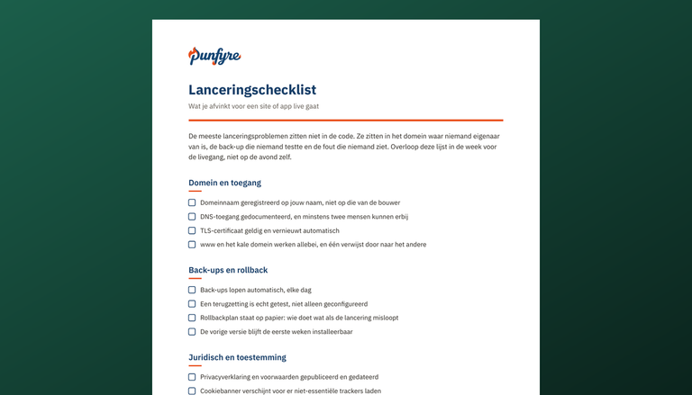 Lanceringschecklist