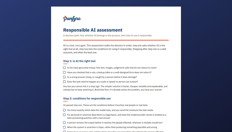 Responsible AI assessment