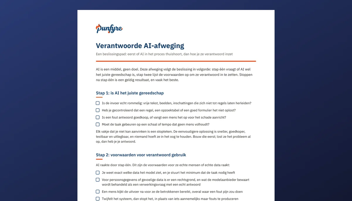 Verantwoorde AI-afweging