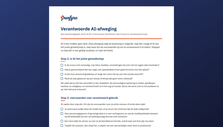 Verantwoorde AI-afweging