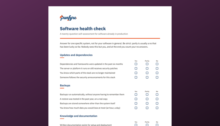 Software health check