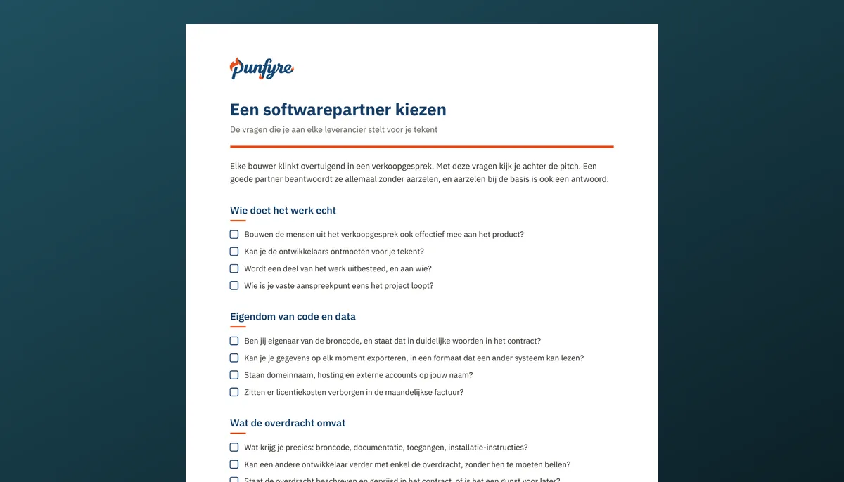 Een softwarepartner kiezen