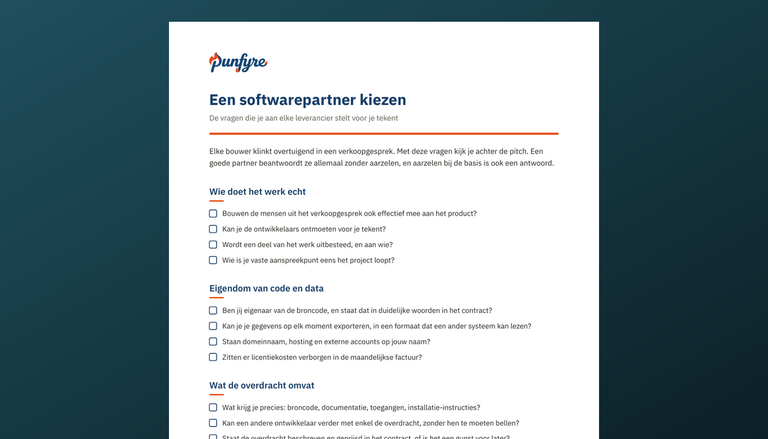 Een softwarepartner kiezen