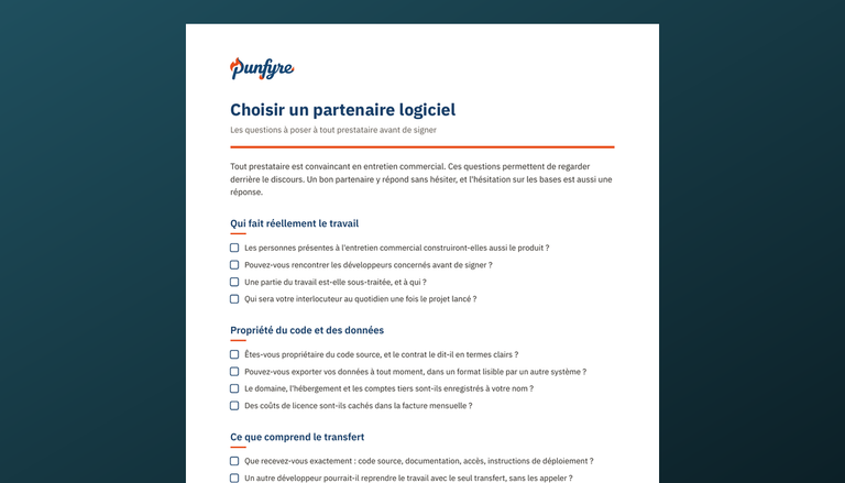Choisir un partenaire logiciel
