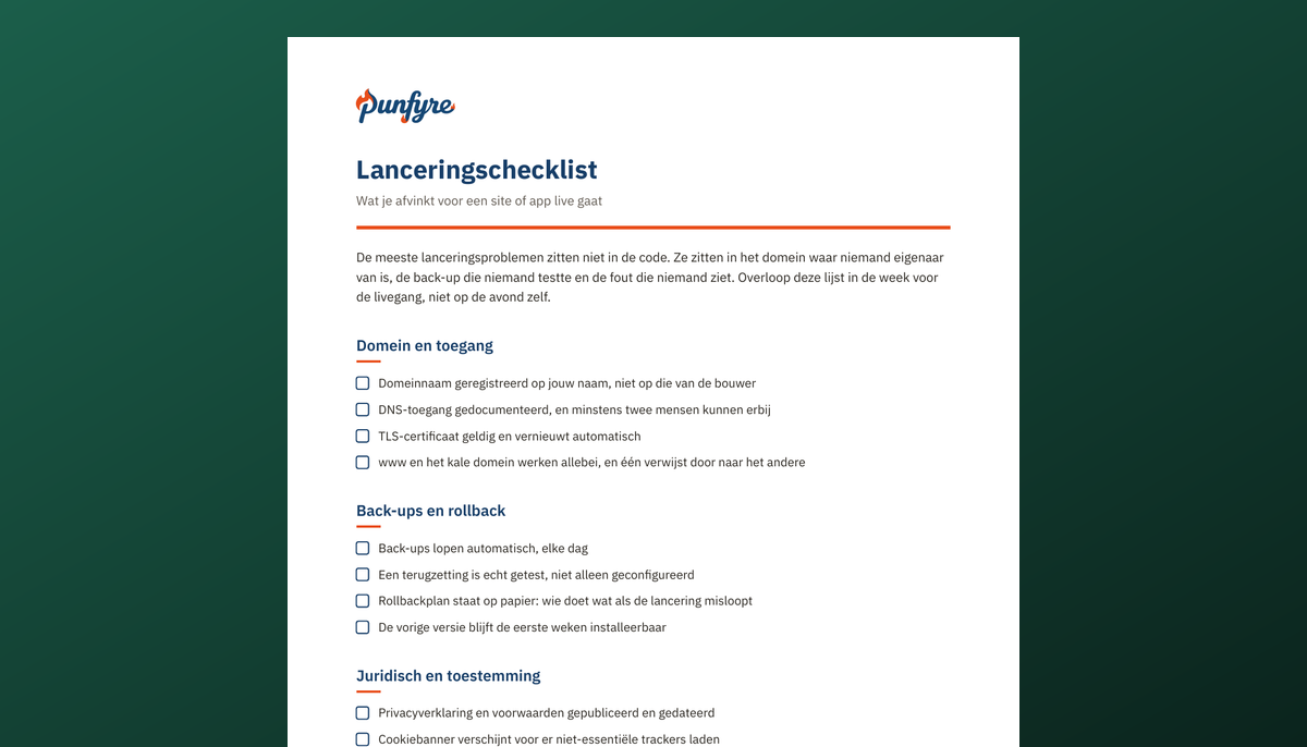 Lanceringschecklist