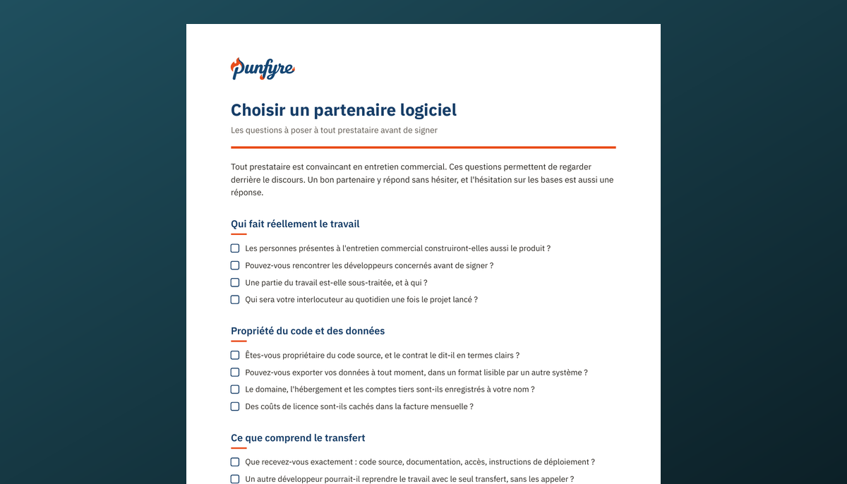 Choisir un partenaire logiciel
